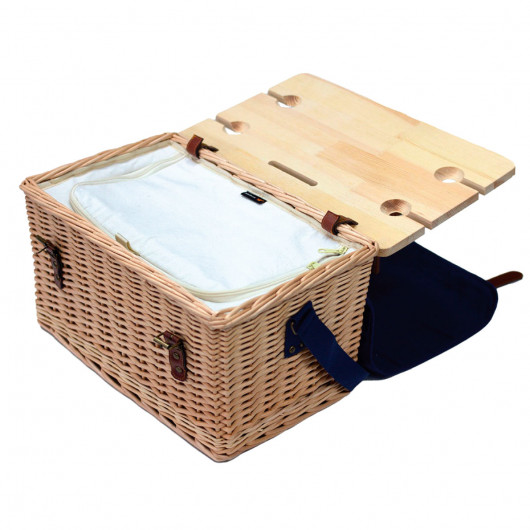 Promotional Trekk Wicker Picnic Baskets Zippered Top